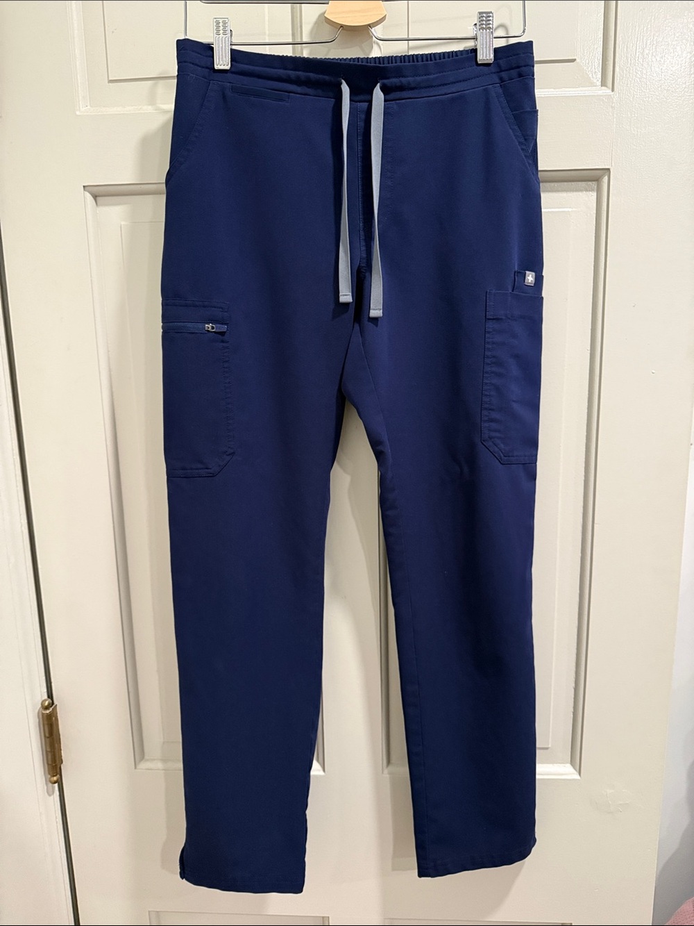 Figs Yola Slim Technical Collection Navy Drawstring Scrub Pants Size Small